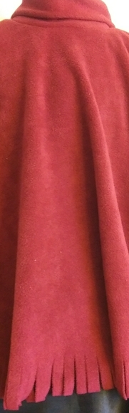 Burgandy Poncho Pullover Onesize - Picture 1 of 6